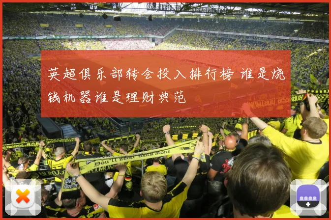 英超俱乐部转会投入排行榜 谁是烧钱机器谁是理财典范