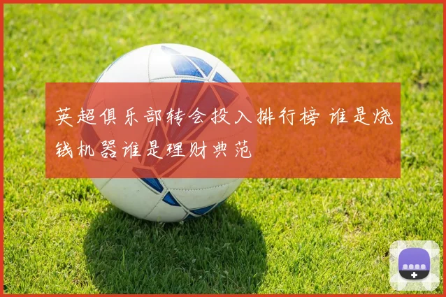英超俱乐部转会投入排行榜 谁是烧钱机器谁是理财典范